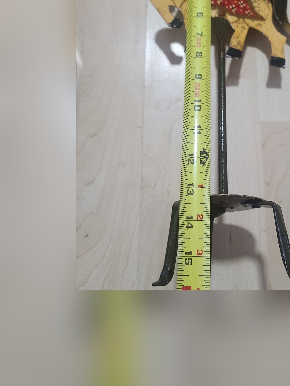 Pier 1 Tall Wrought Iron Hand-Painted Folk Carousel Horse Wall Candle Holders X2 - Picture 2 of 12